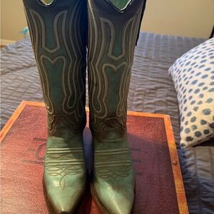 Elegant Teal Heeled Boots